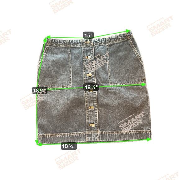 LAUREN JEANS CO. Ralph Lauren Button Front Black Wash Denim Mini Skirt Sz 10P - Picture 10 of 11